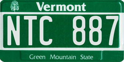 VT license plate NTC887