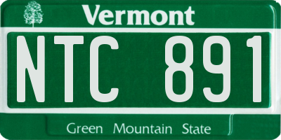 VT license plate NTC891