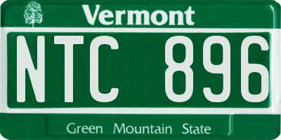 VT license plate NTC896