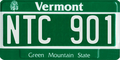 VT license plate NTC901