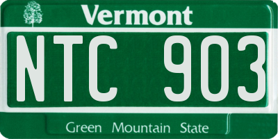 VT license plate NTC903