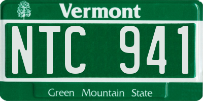 VT license plate NTC941