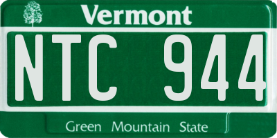 VT license plate NTC944
