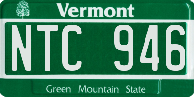 VT license plate NTC946