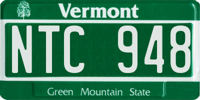 VT license plate NTC948