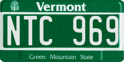 VT license plate NTC969