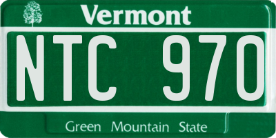 VT license plate NTC970