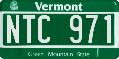 VT license plate NTC971