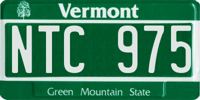 VT license plate NTC975