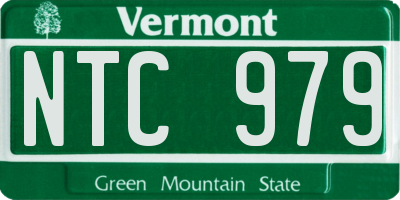 VT license plate NTC979
