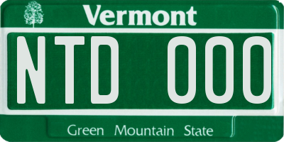 VT license plate NTD000