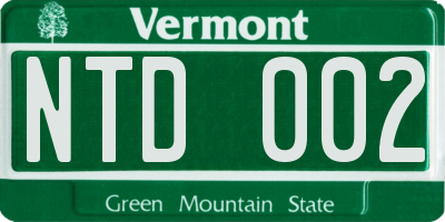 VT license plate NTD002
