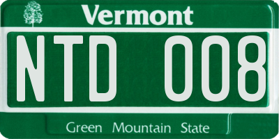 VT license plate NTD008