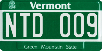 VT license plate NTD009