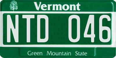 VT license plate NTD046