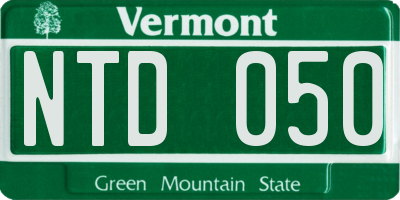 VT license plate NTD050