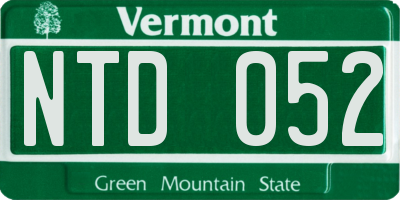 VT license plate NTD052