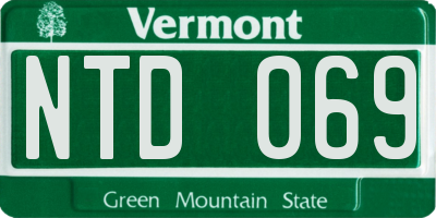 VT license plate NTD069