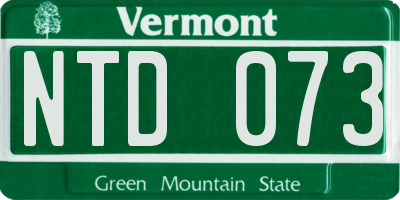 VT license plate NTD073