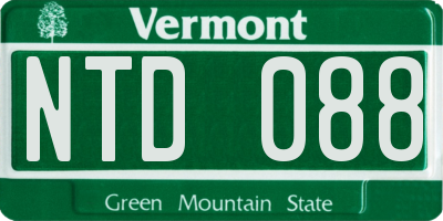 VT license plate NTD088