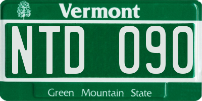 VT license plate NTD090