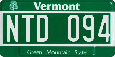 VT license plate NTD094