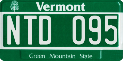 VT license plate NTD095