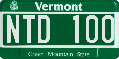 VT license plate NTD100