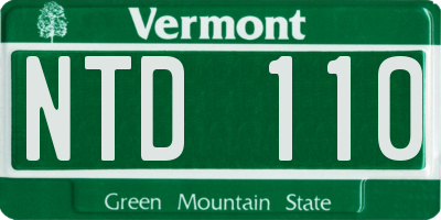 VT license plate NTD110