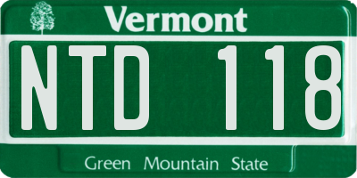 VT license plate NTD118
