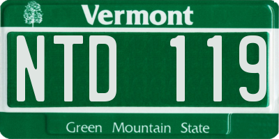 VT license plate NTD119