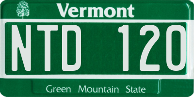 VT license plate NTD120