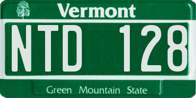 VT license plate NTD128
