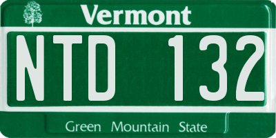 VT license plate NTD132