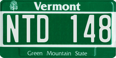 VT license plate NTD148