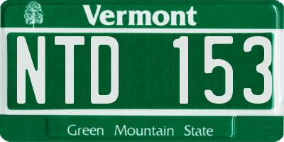 VT license plate NTD153