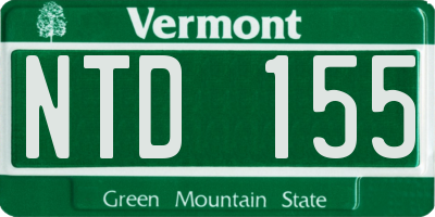 VT license plate NTD155