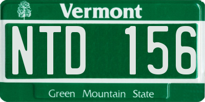 VT license plate NTD156