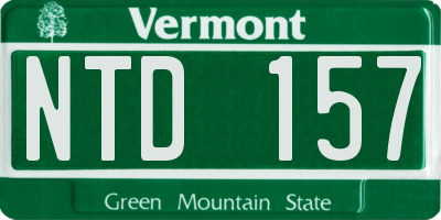 VT license plate NTD157