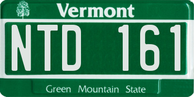 VT license plate NTD161