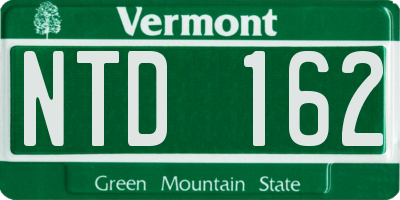 VT license plate NTD162