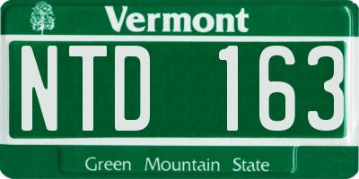 VT license plate NTD163