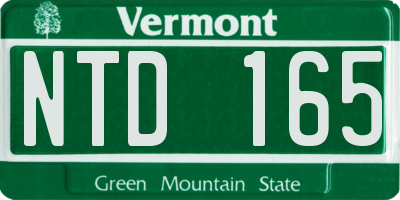 VT license plate NTD165