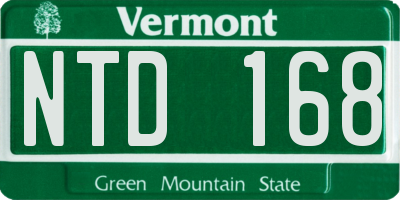 VT license plate NTD168