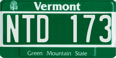 VT license plate NTD173