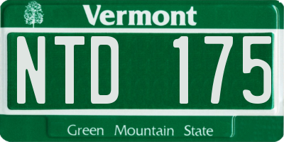 VT license plate NTD175