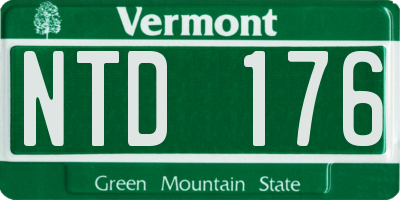 VT license plate NTD176