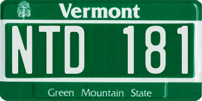 VT license plate NTD181