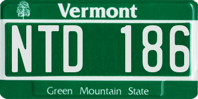 VT license plate NTD186