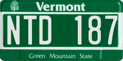 VT license plate NTD187